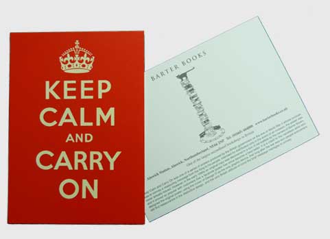 Pack of 10 Postcards: 'Keep Calm and Carry On'.